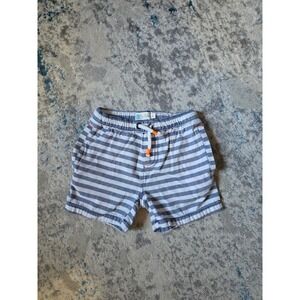 Mini Boden Boys 5 Striped 100% Cotton Shorts with Pockets and Drawstring Waist